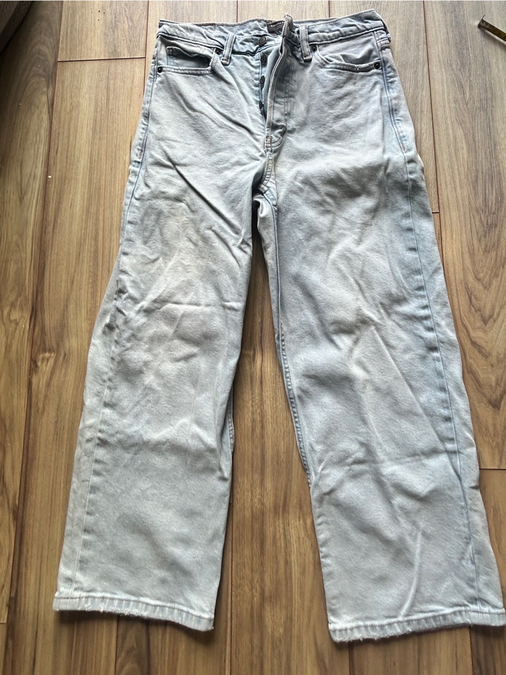 Banana Republic Women’s Premium Denim Light Gray Bootcut Jeans